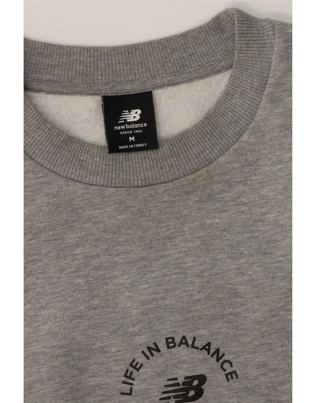 Moletom New Balance Masculino Jumper Médio Cinza Algodão