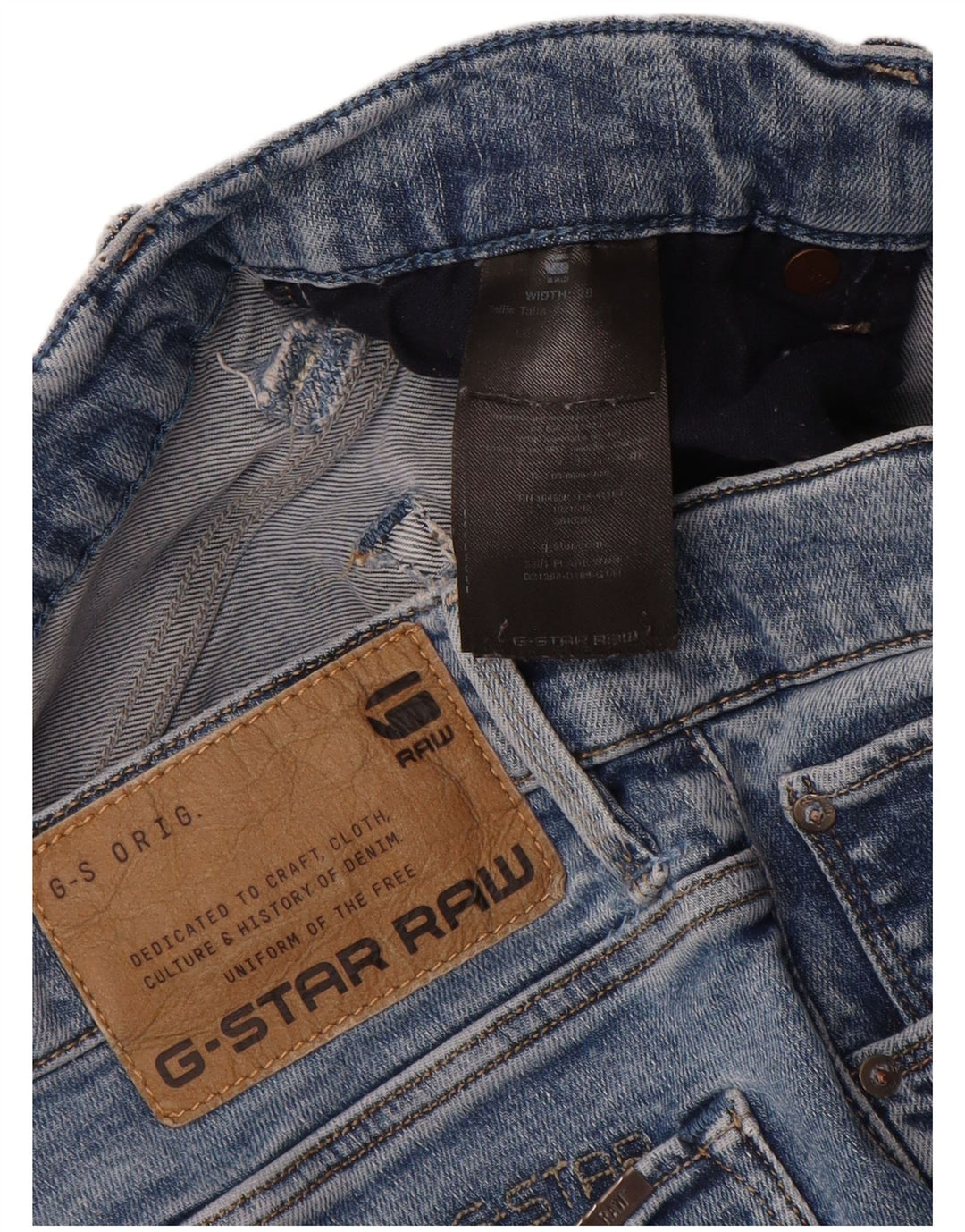 Calças Flare Femininas G-Star W28 L30 Algodão Azul