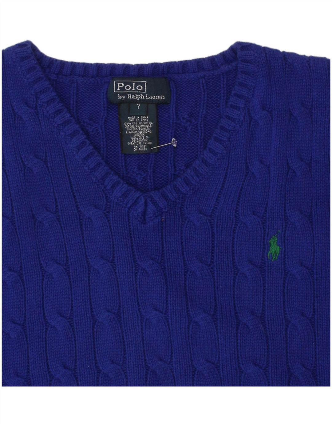 POLO RALPH LAUREN Regata masculina com colete 6-7 anos algodão azul