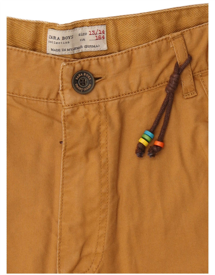 Zara Boys Cargo Shorts 13-14 anos W28 algodão marrom