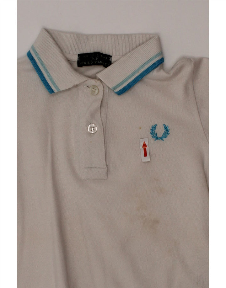 Camisa polo masculina Fred Perry 3-4 anos algodão branco