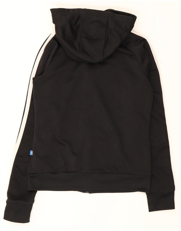 Suéter adidas feminino com capuz e zíper Reino Unido 8 pequeno poliéster preto