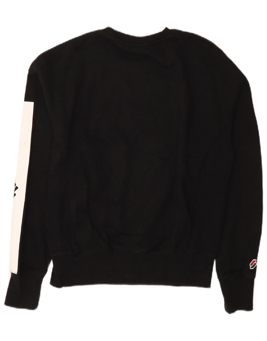Superdry feminino gráfico moletom jumper UK 12 médio preto colorblock