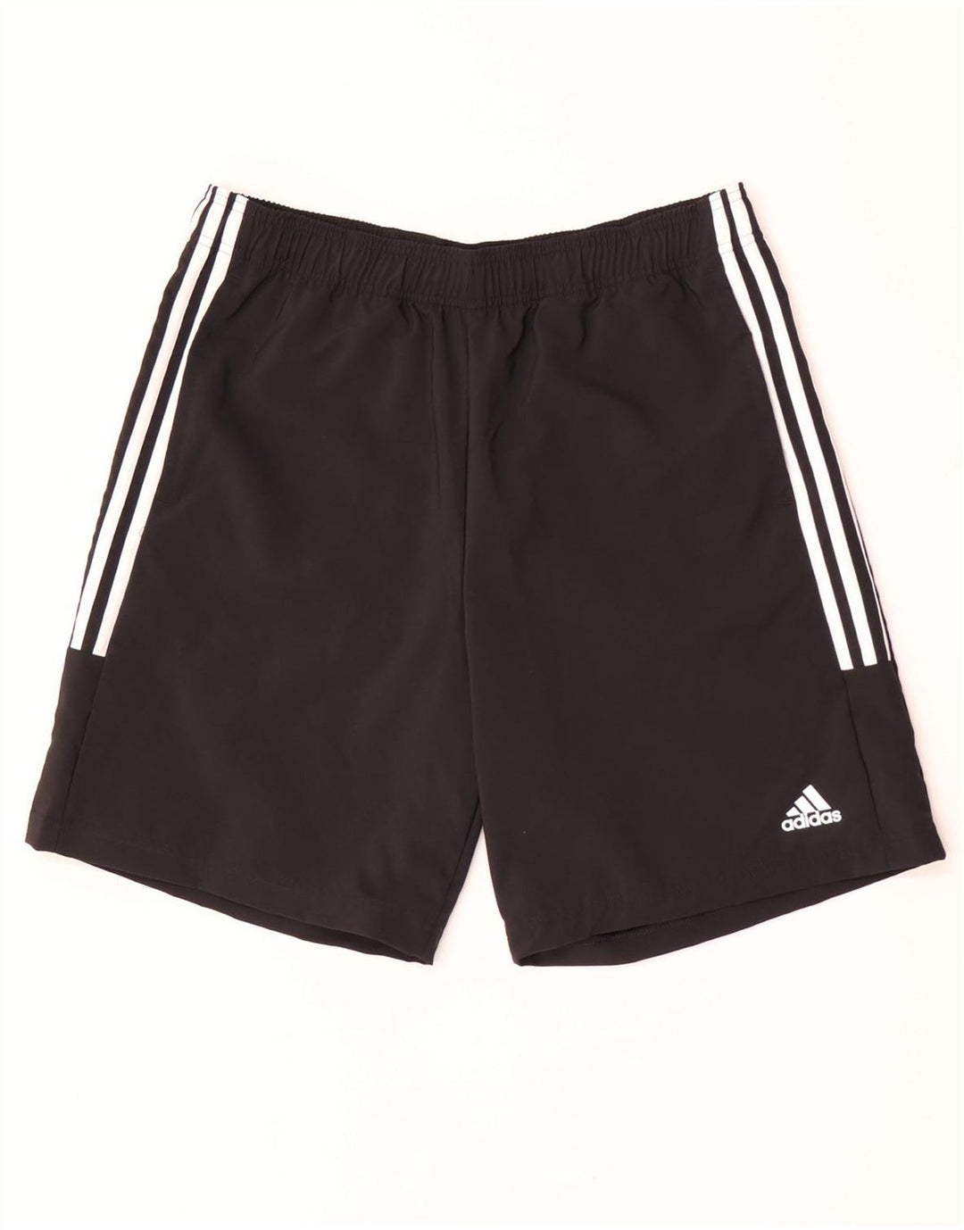 Shorts esportivos masculinos Adidas grande poliéster preto