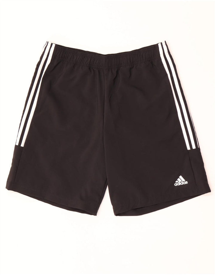 Shorts esportivos masculinos Adidas grande poliéster preto