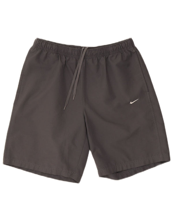 Shorts esportivos masculinos NIKE poliéster cinza grande