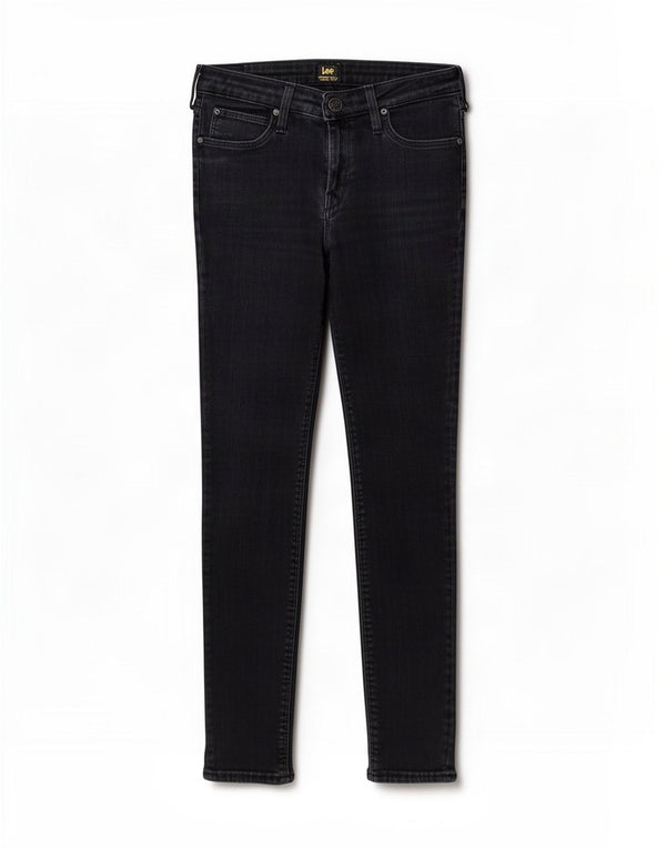 Lee Womens Scarlett Skinny Jeans W30 L31 Algodão Cinza