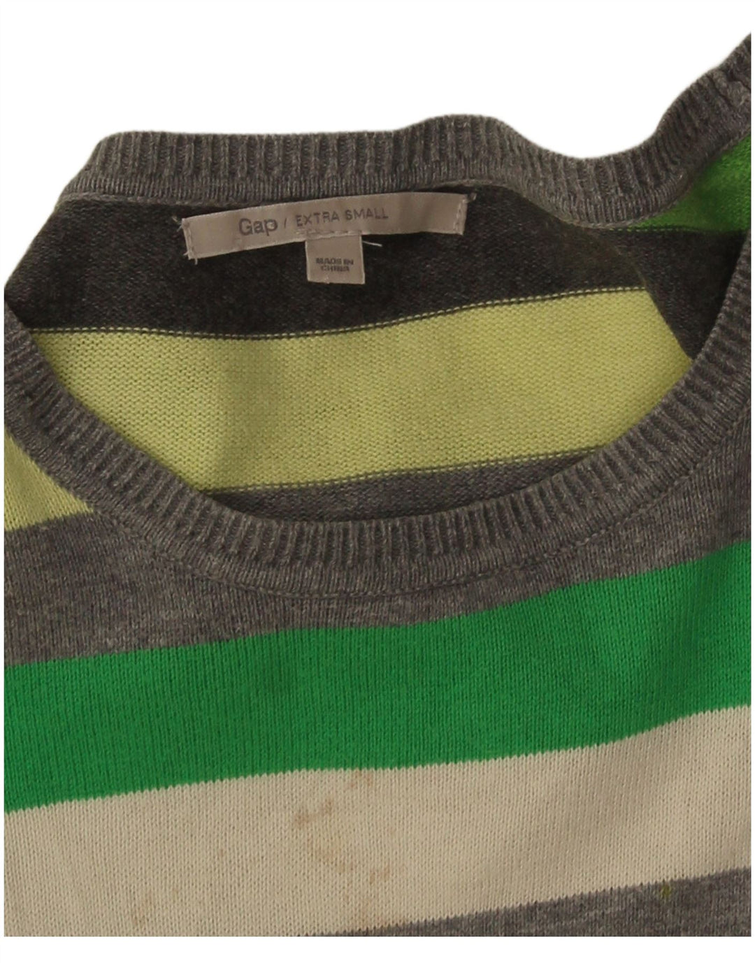 Suéter masculino Gap com gola redonda XS listrado multicolorido