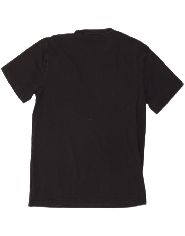 LANDS END Camiseta masculina sob medida de algodão preto médio