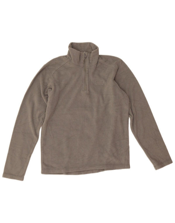 Suéter masculino Helly Hansen com zíper e gola em lã, pequeno, cinza, poliéster