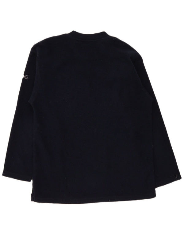 Reebok Mens Fleece Jumper Médio Azul Marinho Poliéster