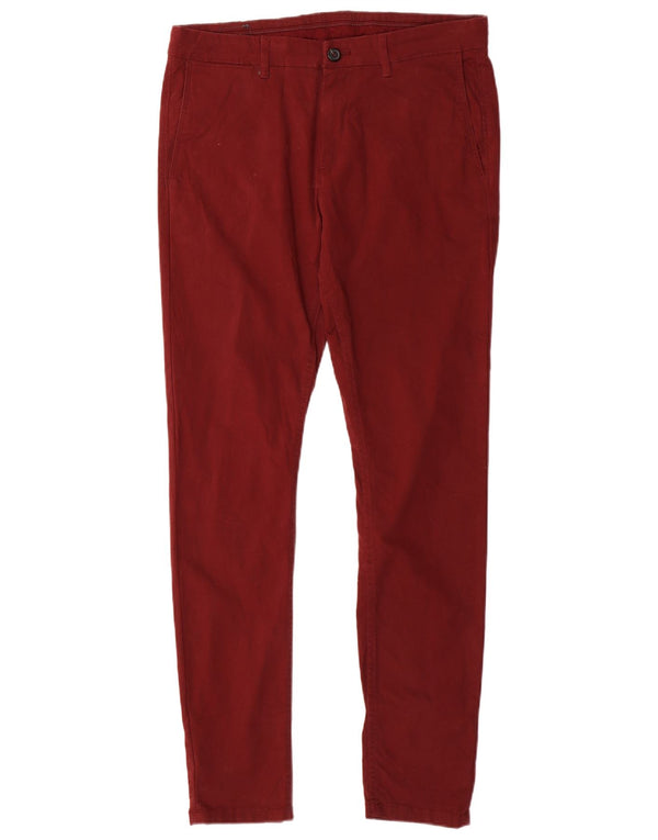 Zara Mens Slim Chino Calças EU 42 Médio W32 L30 Marrom