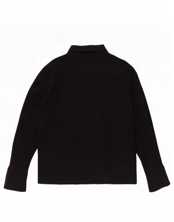 Suéter cardigã feminino Marks & Spencer Reino Unido 16 grande viscose preta