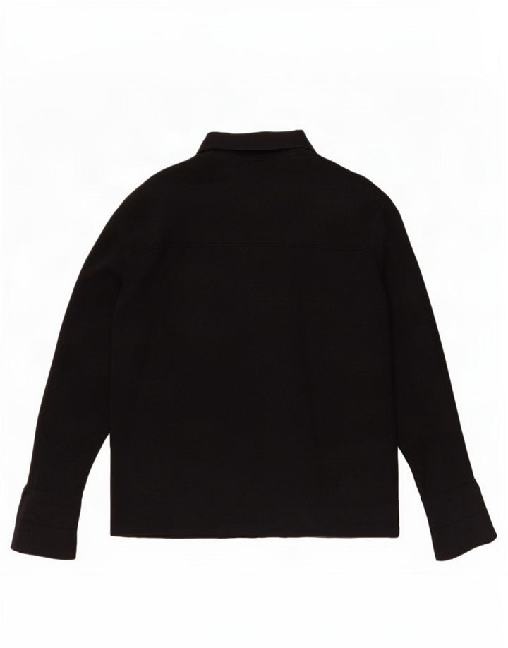 Suéter cardigã feminino Marks & Spencer Reino Unido 16 grande viscose preta
