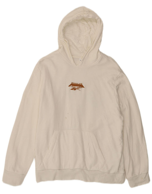 Reebok Womens Kung Fu Panda Hoodie Jumper UK 14 Médio Algodão Branco