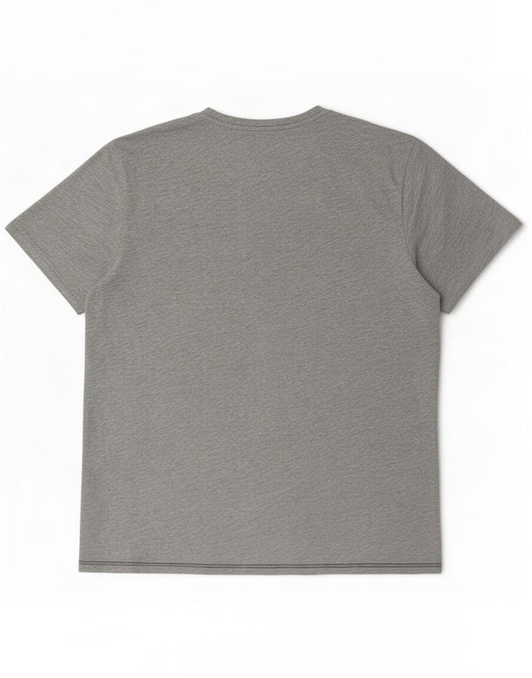Camiseta masculina com estampa geográfica Napapijri 3XL algodão cinza