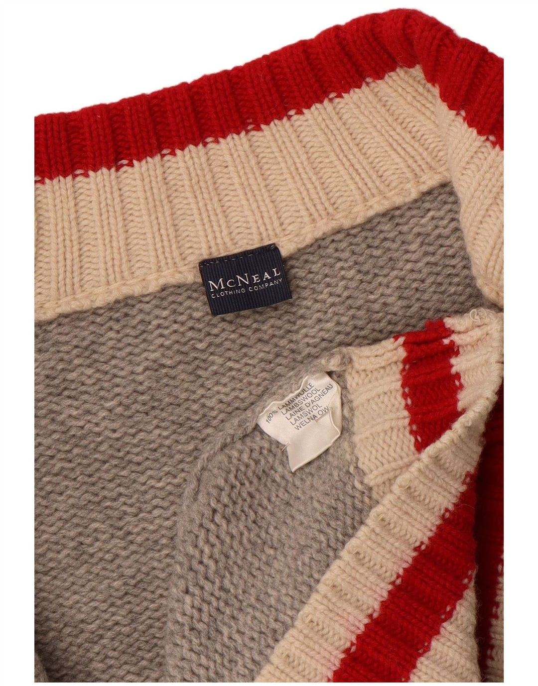 Suéter cardigã masculino MC NEAL 2XL lã cinza