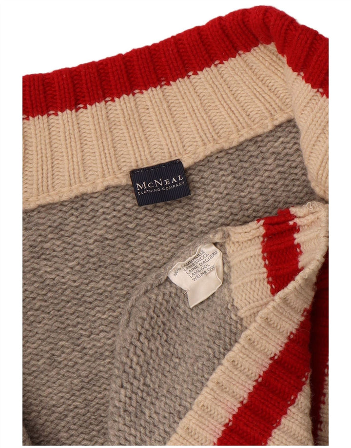 Suéter cardigã masculino MC NEAL 2XL lã cinza