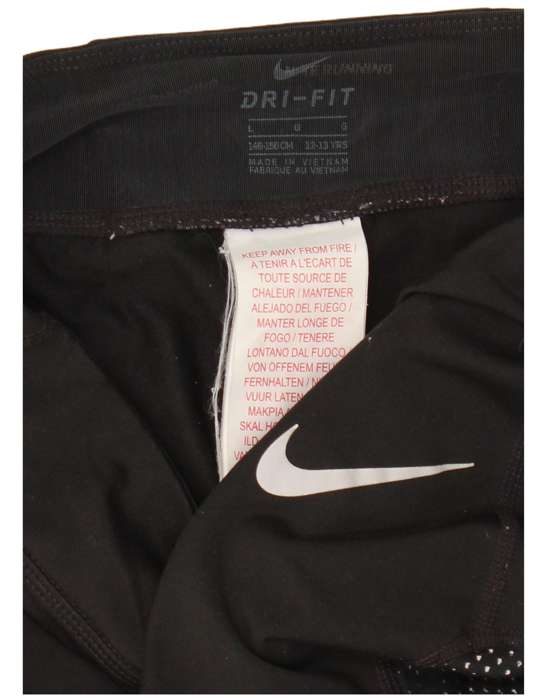 Leggings Nike Dri Fit para meninas 12-13 anos grandes poliéster preto
