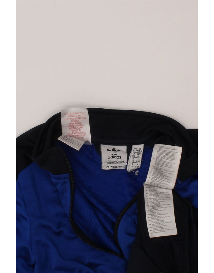 Jaqueta Adidas Meninos Treino Top 5-6 Anos Azul Marinho Colorblock Poliéster