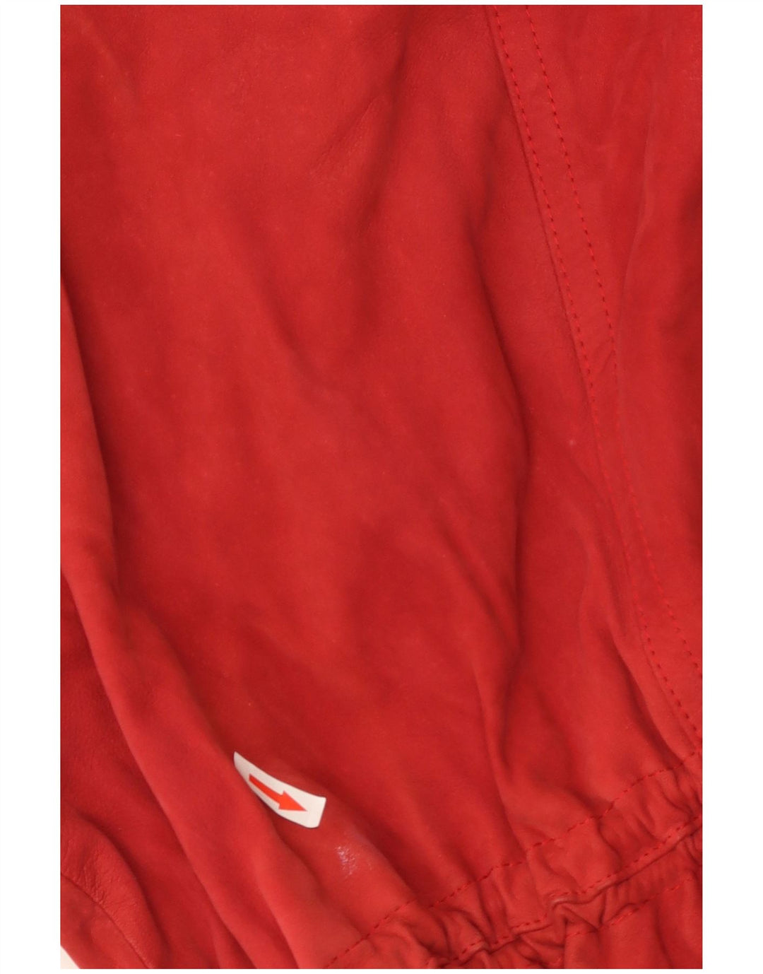 Sobretudo grande de camurça vintage feminino Reino Unido 10 couro vermelho pequeno