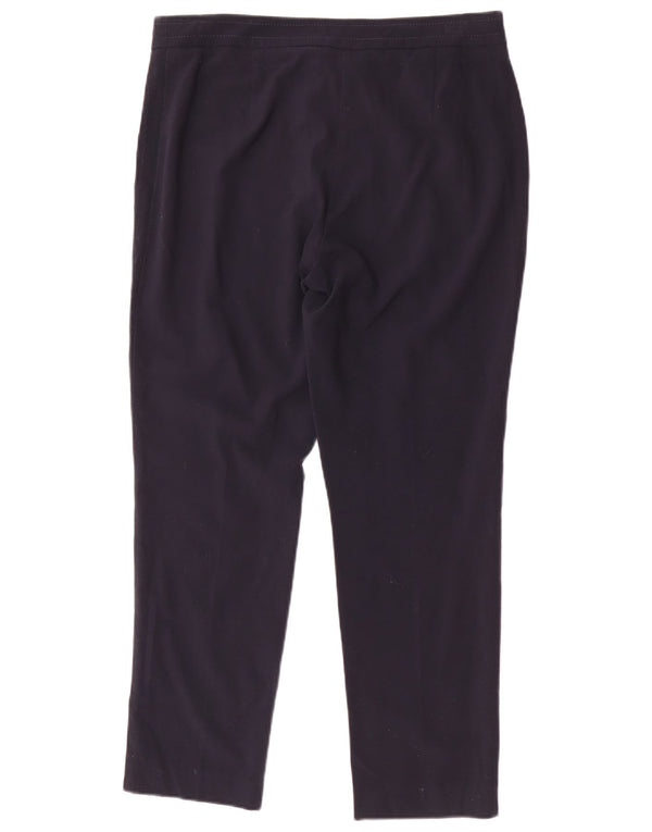 Calça casual feminina Marks & Spencer Reino Unido 12 médio W32 L27 azul marinho