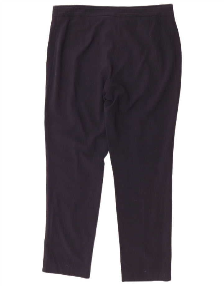Calça casual feminina Marks & Spencer Reino Unido 12 médio W32 L27 azul marinho