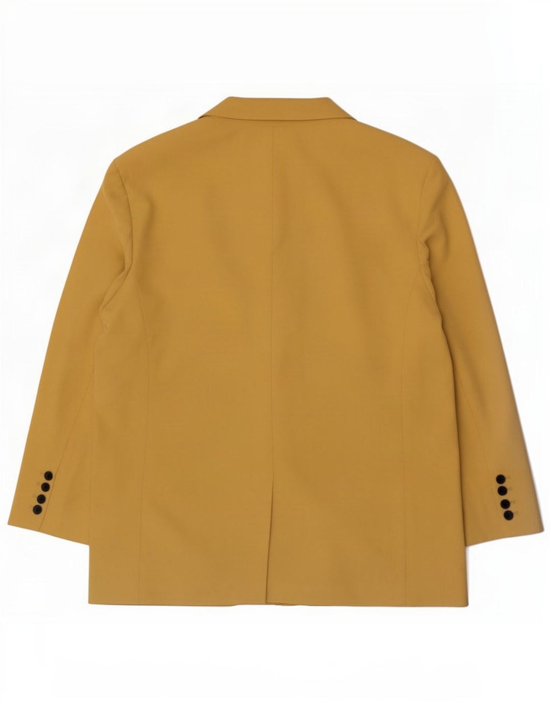 Jaqueta blazer feminina Zara com 2 botões Reino Unido 16 grande amarelo Lyocell