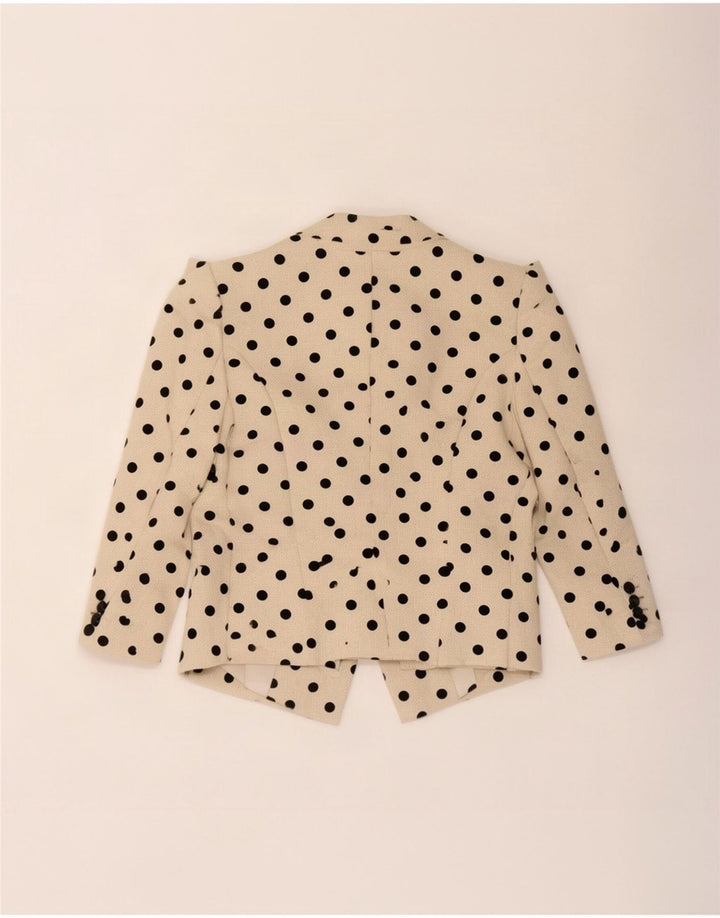Jaqueta blazer feminina Miss Selfridge crop 1 botão Reino Unido 12 bege médio