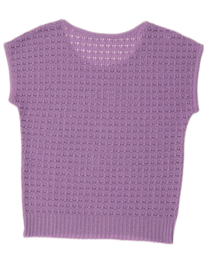 Regata feminina VINTAGE com colete UK 14 médio roxo