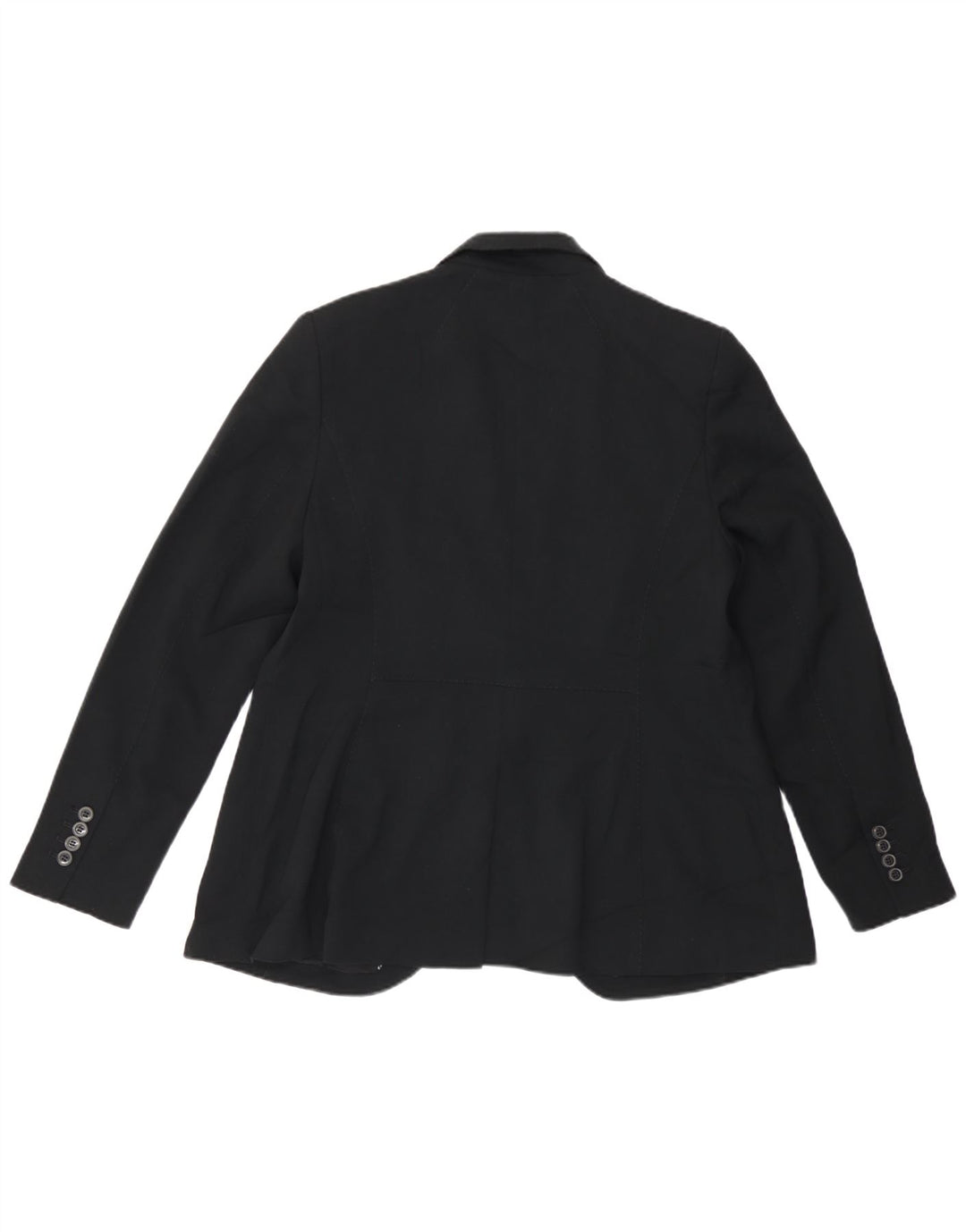 Jaqueta blazer feminina Marks & Spencer com 1 botão Reino Unido 16 grande poliéster preto
