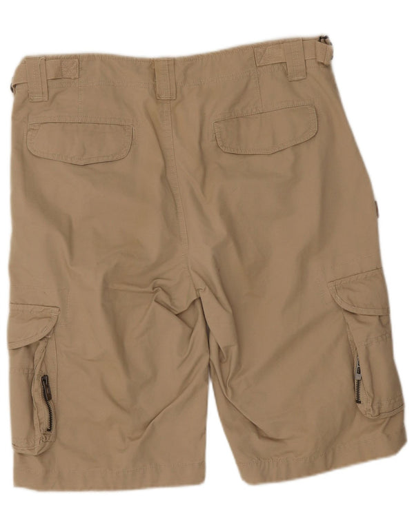 Shorts cargo masculino vintage W31 algodão bege médio