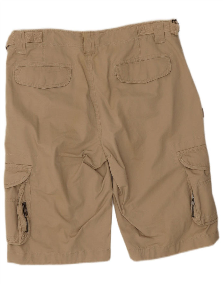 Shorts cargo masculino vintage W31 algodão bege médio