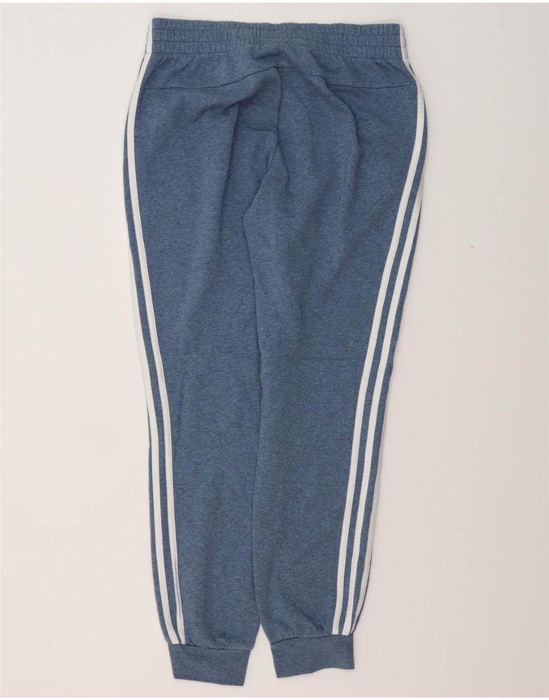 ADIDAS Womens Tracksuit Calças Joggers UK 12/14 Médio Azul Algodão