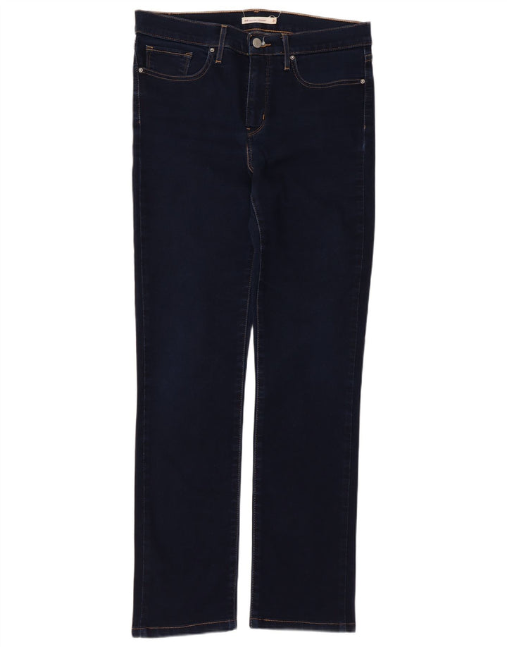Calça jeans feminina Levi's 314 Shaping Straight W31 L34 azul marinho algodão