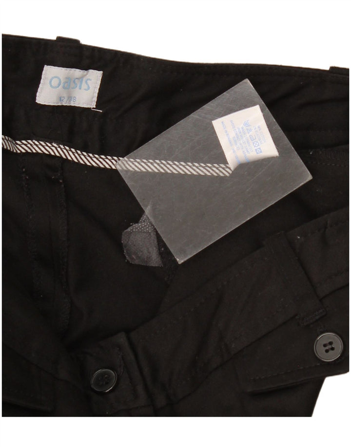 Shorts feminino casual Oasis UK 12 médio W34 algodão preto