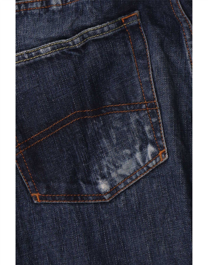 Armani Calça jeans reta masculina W32 L35 azul marinho