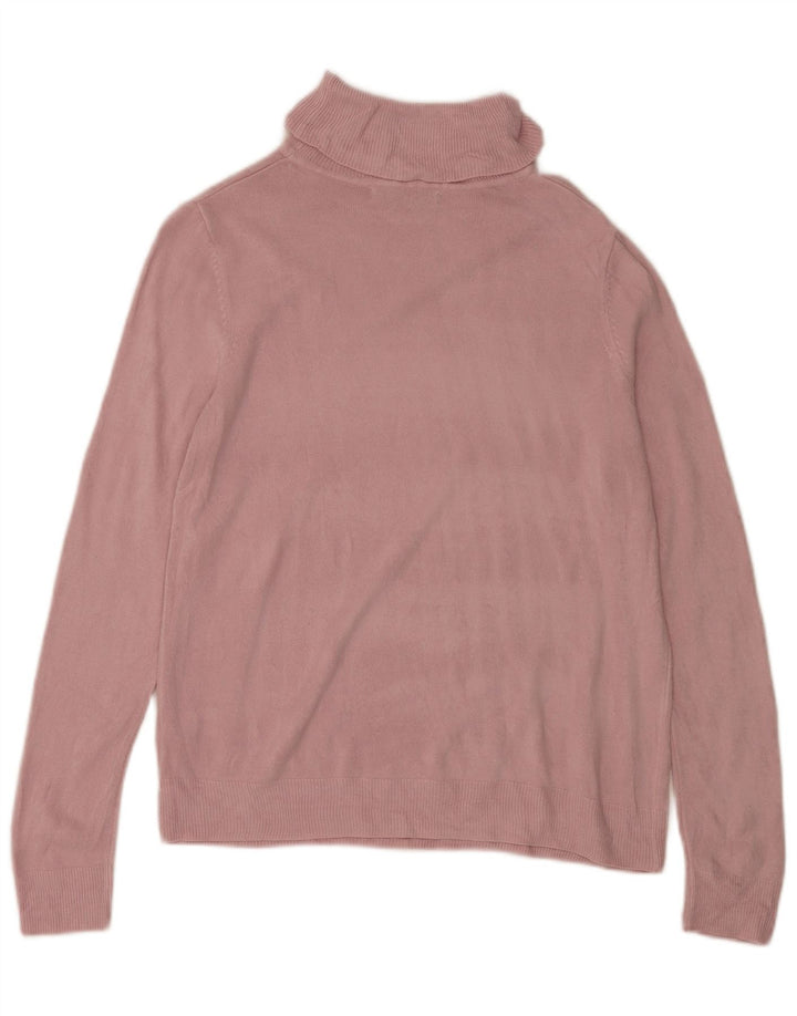Suéter feminino Marks & Spencer com gola redonda Reino Unido 14 acrílico rosa médio