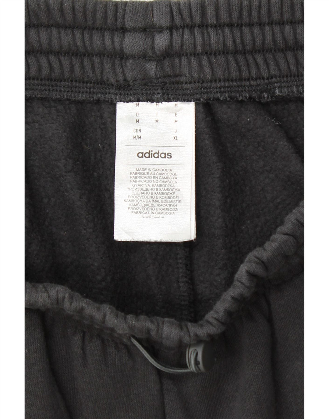 ADIDAS Mens Cargo Calças de treino Joggers Médio Algodão Preto