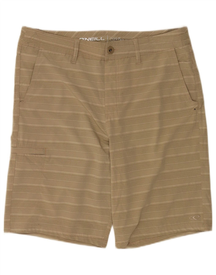 O'Neill Mens Chino Shorts W32 Poliéster listrado bege médio