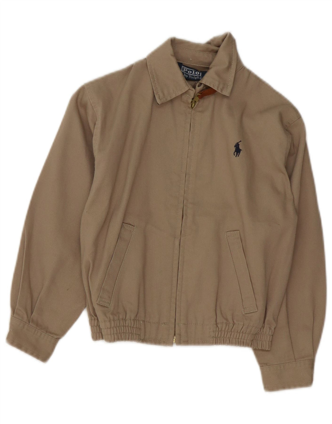 Jaqueta bomber masculina Polo Ralph Lauren 8-9 anos algodão bege