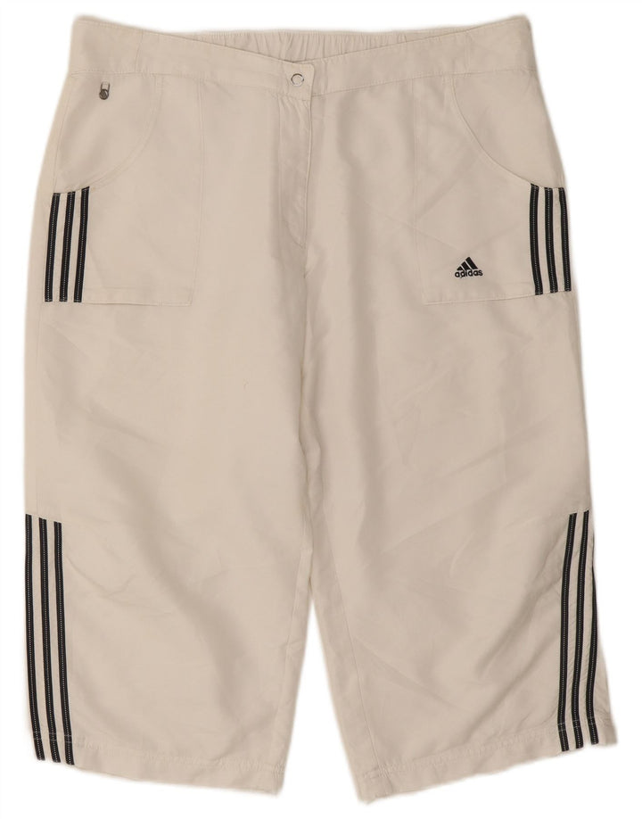 Bermuda Feminina Adidas UK 18 XL W34 Poliéster Branco