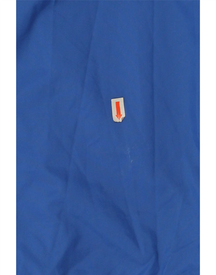 Jaqueta de chuva com capuz Nike Boys 10-11 anos médio azul colorblock nylon