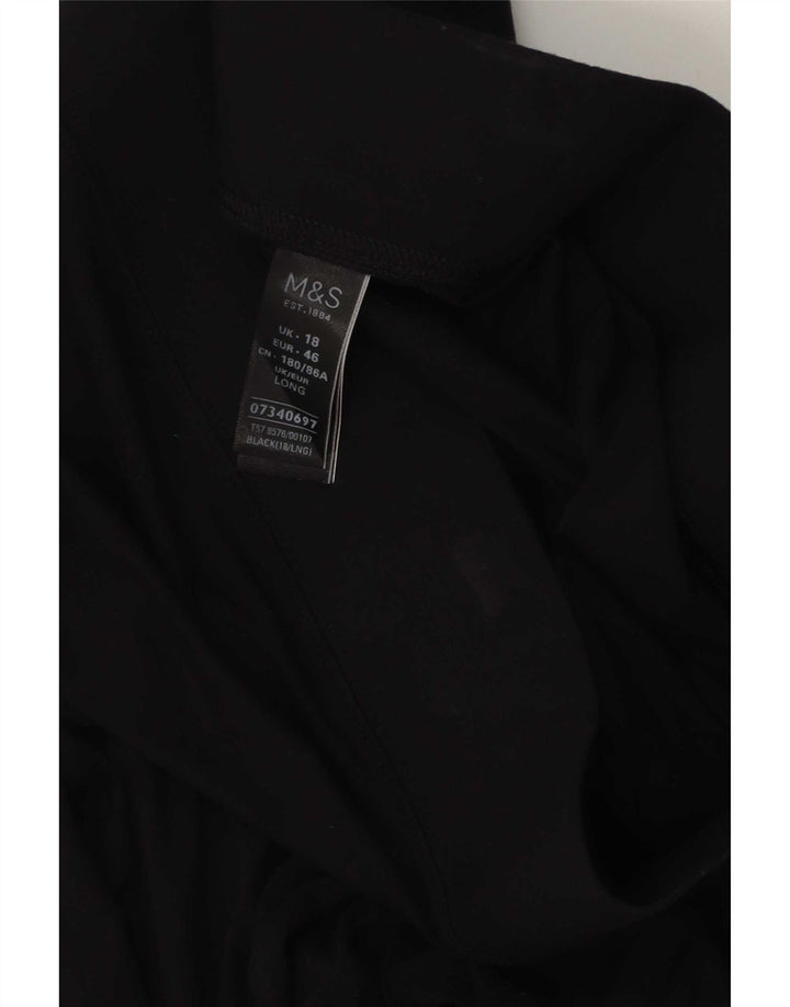 Leggings femininos Marks & Spencer Reino Unido 18 XL preto viscose