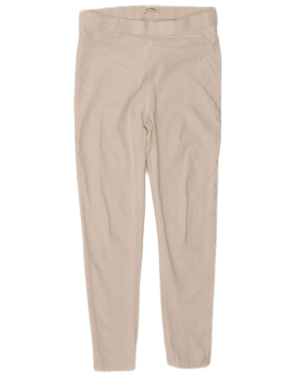 Calça jeans feminina Marks & Spencer UK 12 médio W32 L28 algodão branco