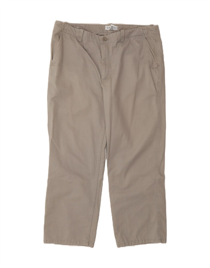 CALVIN KLEIN Mens Straight Chino Trousers W38 L30  Grey Cotton Vintage Calvin Klein and Second-Hand Calvin Klein from Messina Hembry 