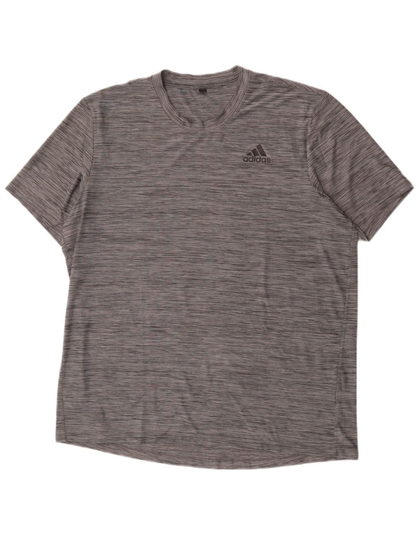 Camiseta masculina Adidas Top XL cinza manchada