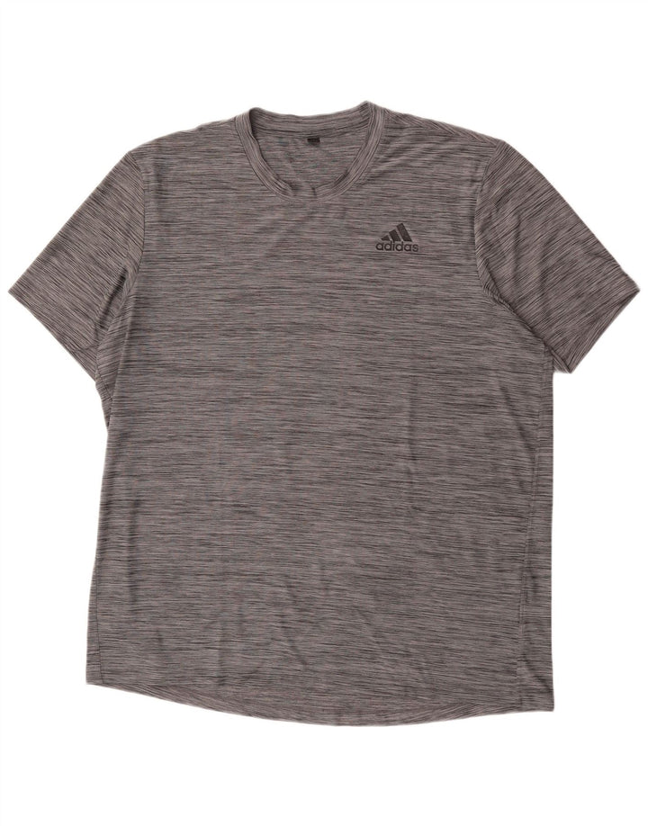 Camiseta masculina Adidas Top XL cinza manchada