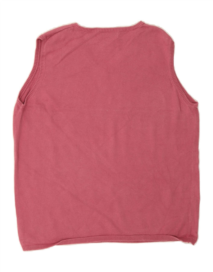 EDDIE BAUER Womens Vest Tank Top UK 14 Medium Pink Cotton Vintage Eddie Bauer and Second-Hand Eddie Bauer from Messina Hembry 