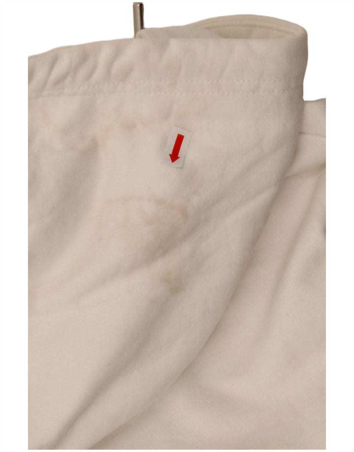 DIESEL moletom com capuz gráfico masculino médio algodão branco